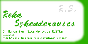 reka szkenderovics business card